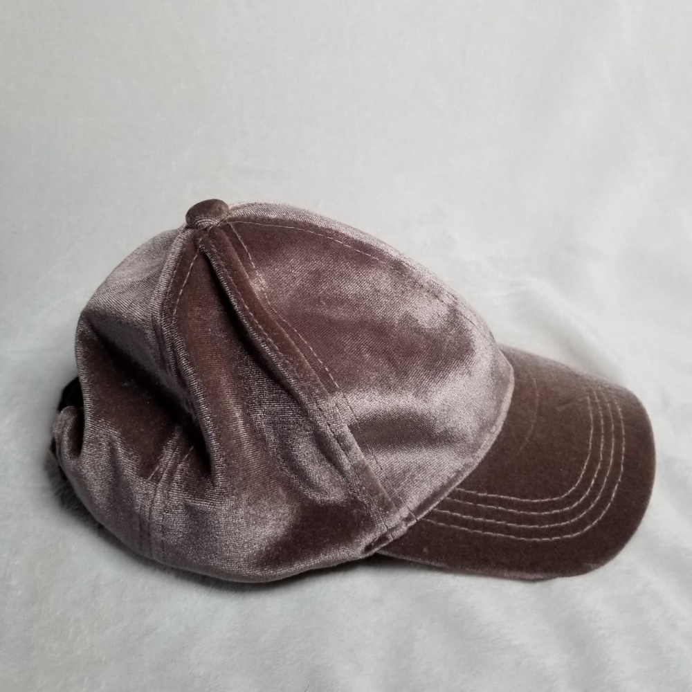 Plush dusty lilac velvet velour baseball hat dad cap